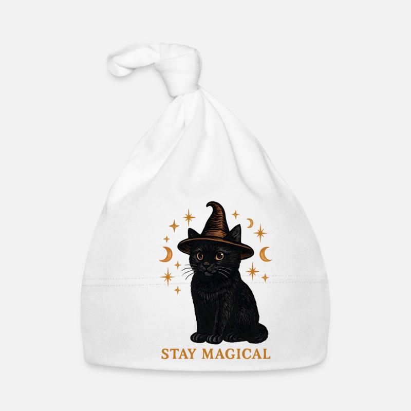Cat Magic in the Witch's Hat Organic Baby Cap