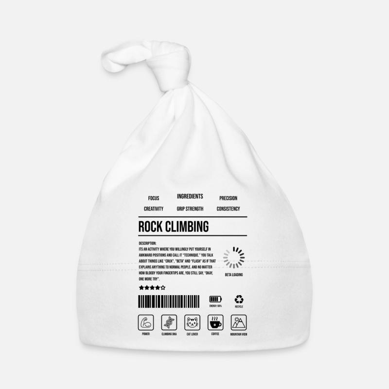 Description de l’escalade sur roche Icône de force Bonnet bio Bébé