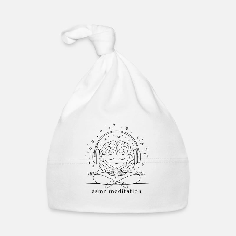 ASMR Meditation Brain | Cute Tingle Design Organic Baby Cap