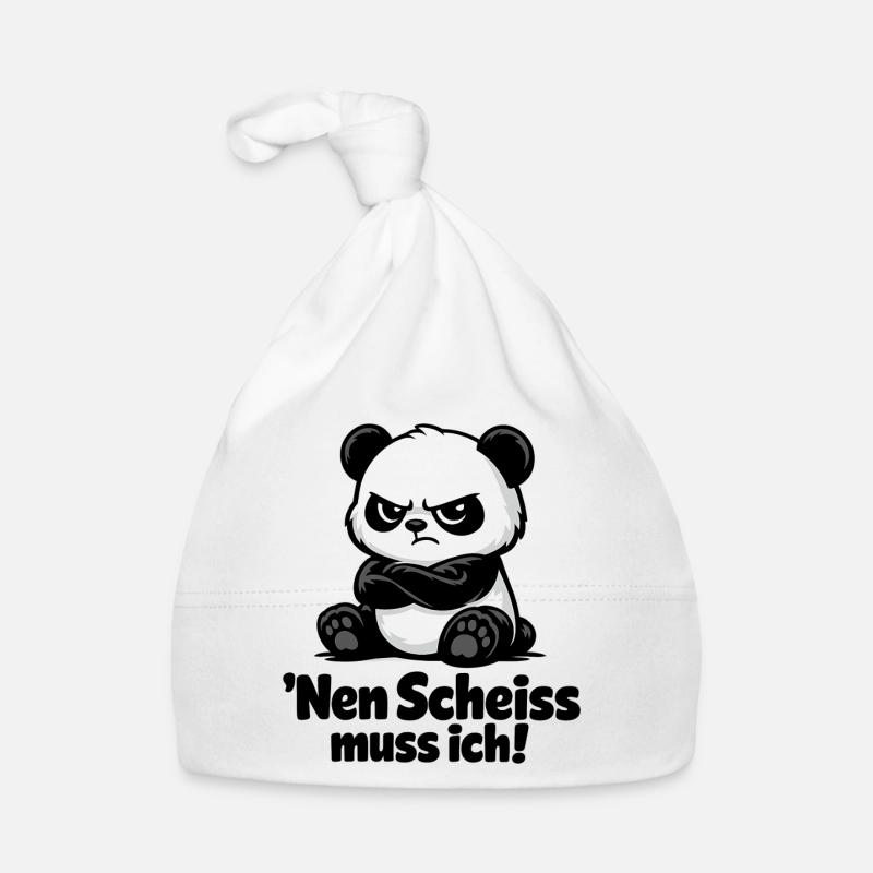 Nen Scheiss Muss Ich Panda Baby Bio-Mütze