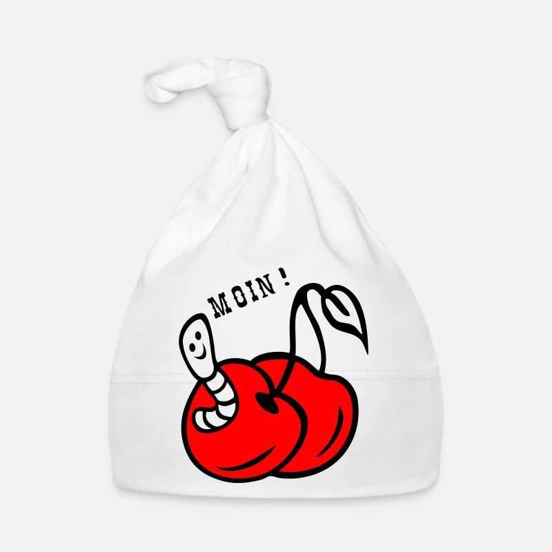 Kirschen mit Wurm Baby Bio-Mütze