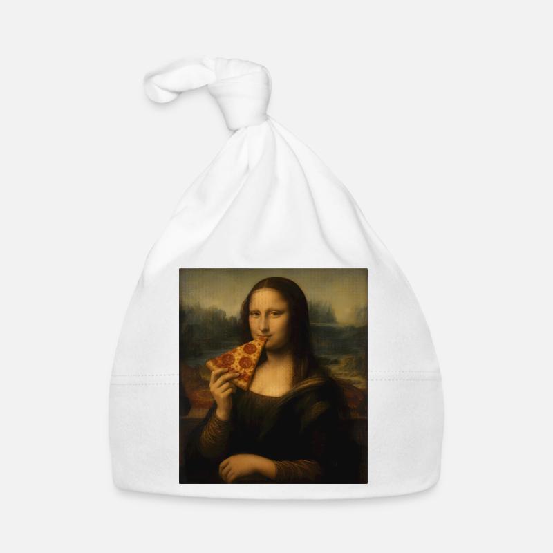 Mona Pizza Leonardo Da Vinci Pizza drôle Mona Li Bonnet bio Bébé