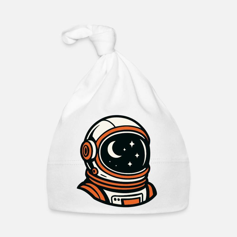Astronaut am Nachthimmel Baby Bio-Mütze
