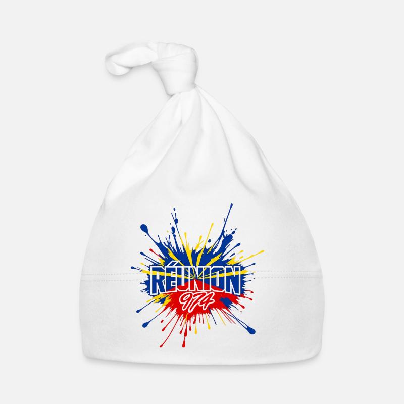 Splash Drapeau Réunion 974 Bonnet bio Bébé