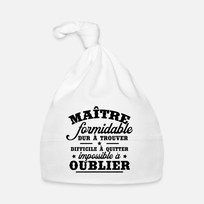 Merci maitresse formidable, Cadeau maîtresse école Bonnet bio Bébé