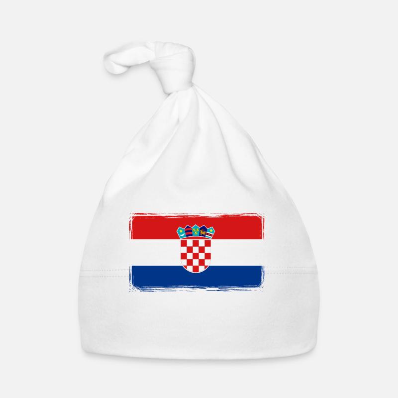 Drapeau Croatie Occasion Look Adria Zagreb Croate Bonnet bio Bébé