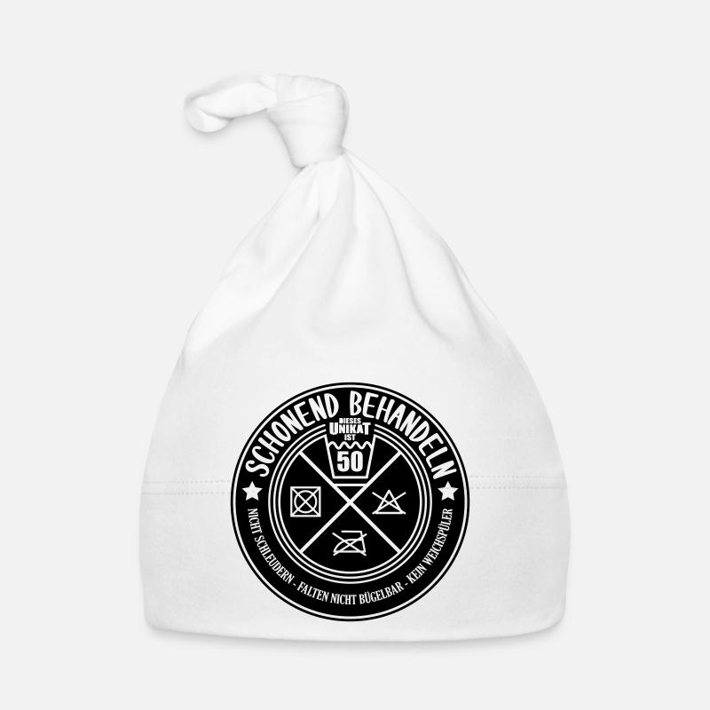 Farben änderbar Schonend Behandeln 50. Geburtstag Baby Bio-Mütze