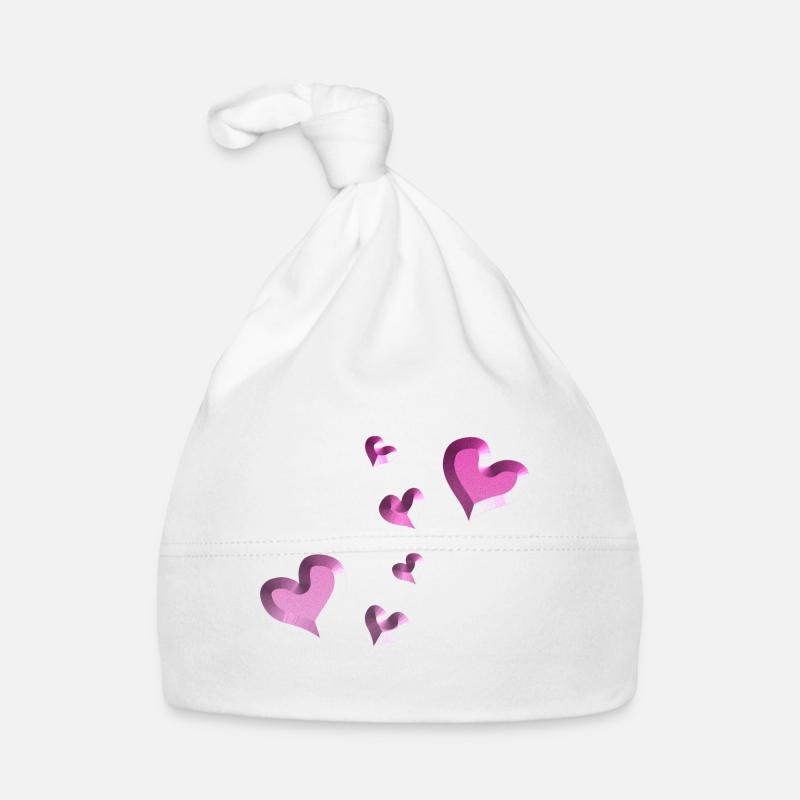 rosa herzen muster glitzer Baby Bio-Mütze
