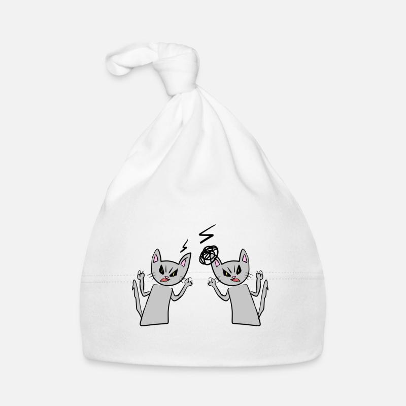 Les chats se disputent chat en colère Bonnet bio Bébé