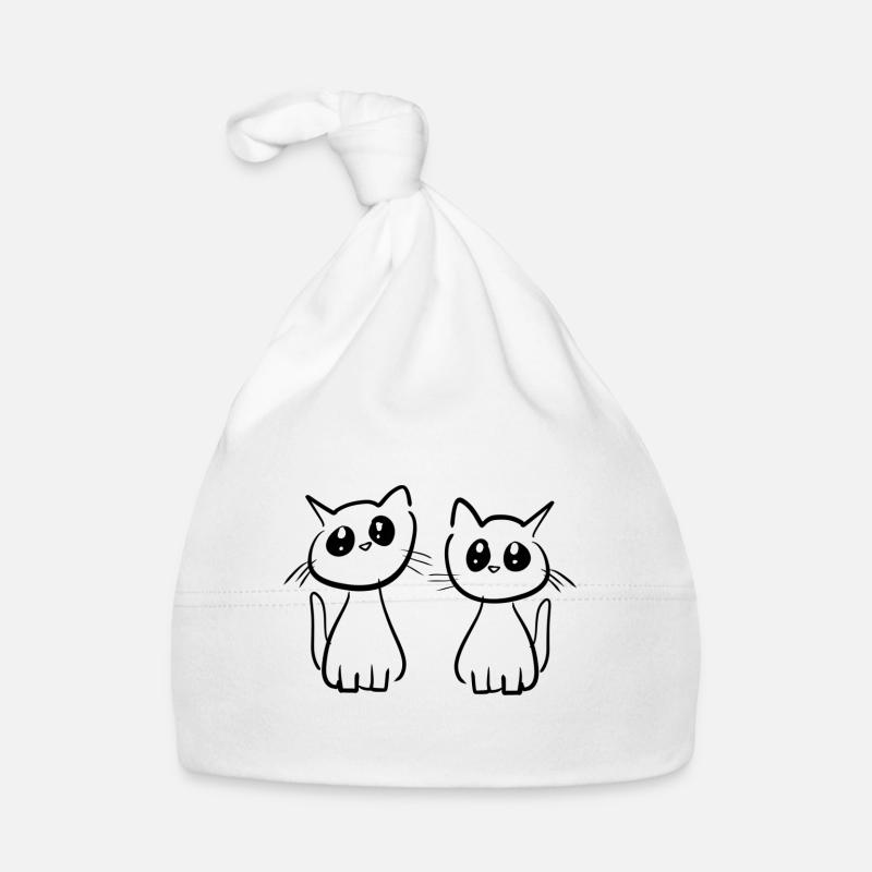Chats Amis Animaux deux animaux de compagnie petit Bonnet bio Bébé