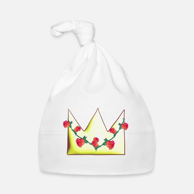 Couronne d’or Roses Fleurs Symbole Forme Bonnet bio Bébé