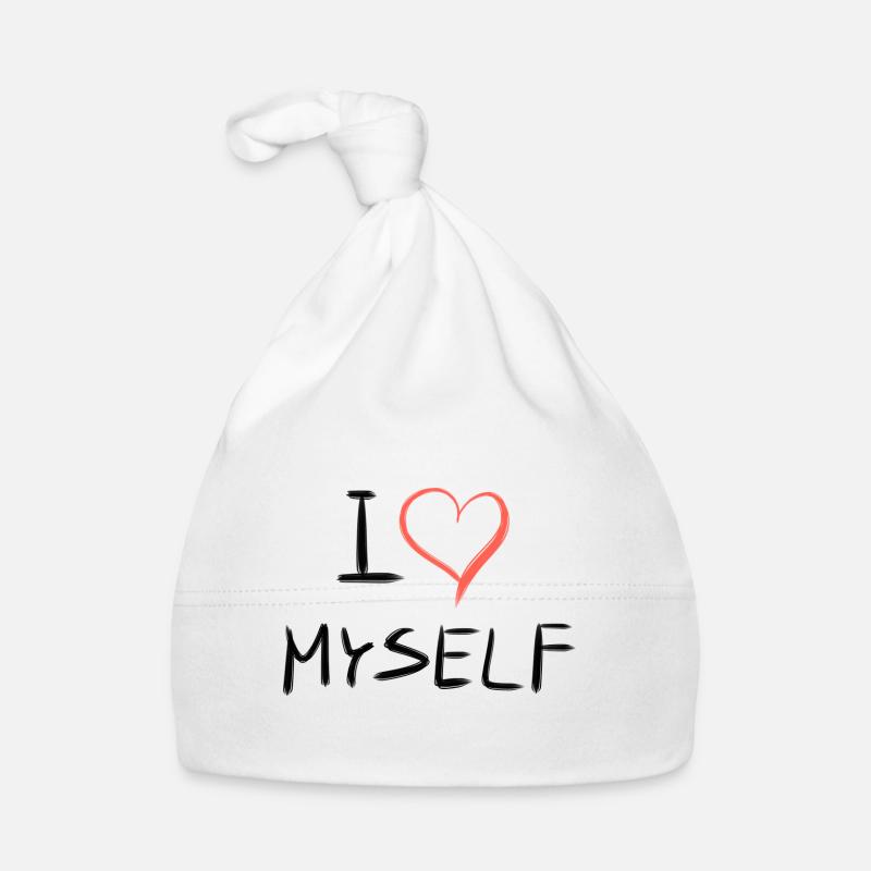 I Love Myself Heart Tekst Bio-muts voor baby's