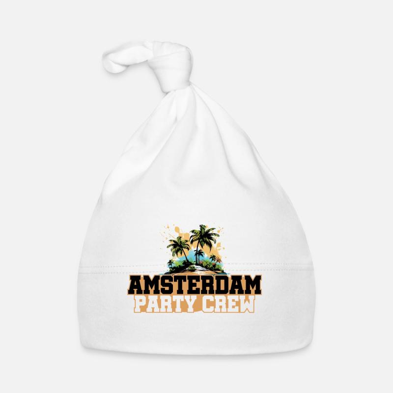 Vacances de l’équipage de fête à Amsterdam Bonnet bio Bébé