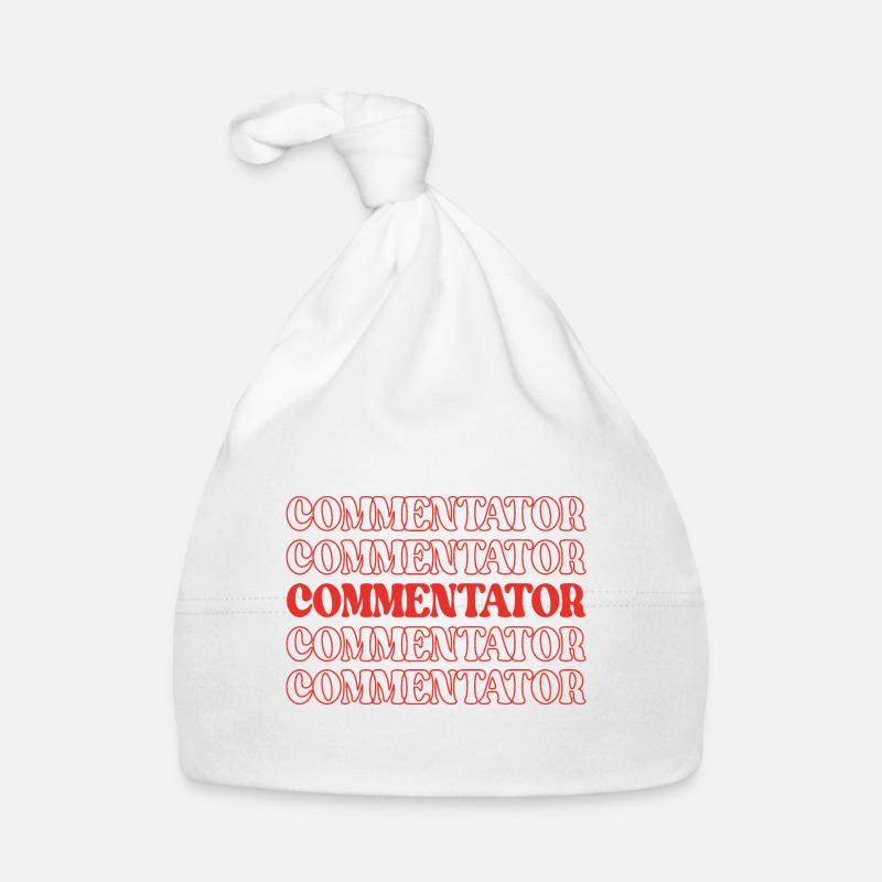 Commentateur Animateur Annonceur Diffuseur Bonnet bio Bébé