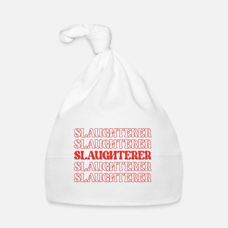 Schlachter Metzger Fleischschneider Fleischverarbeiter Baby Bio-Mütze