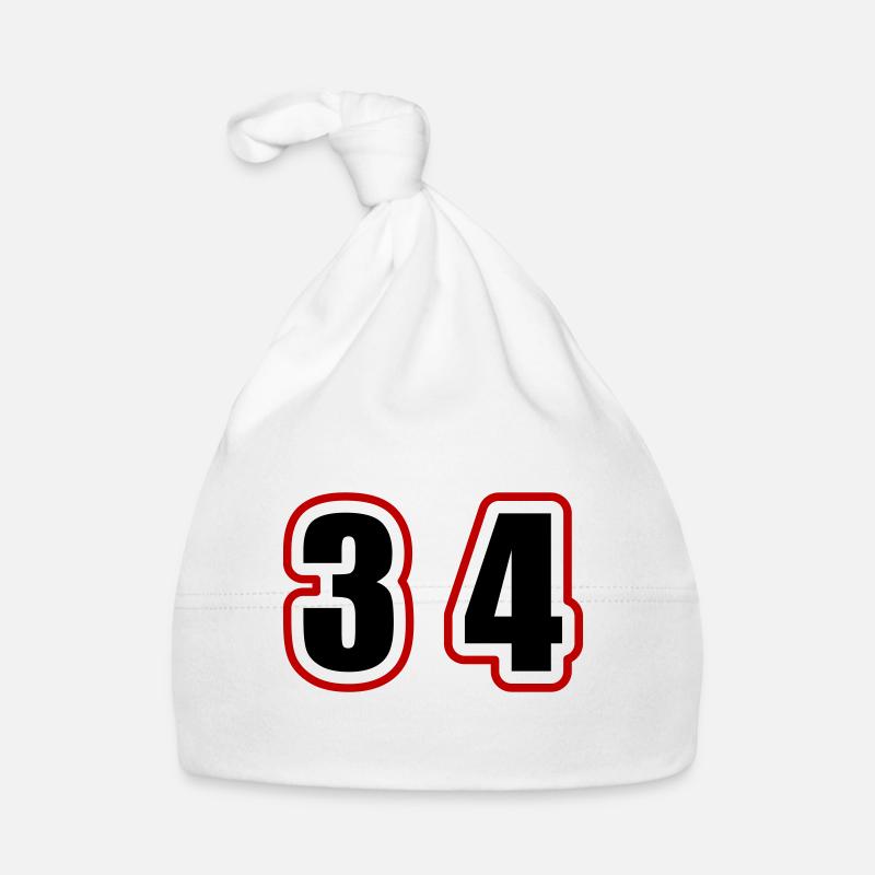 34 Number College Organic Baby Cap