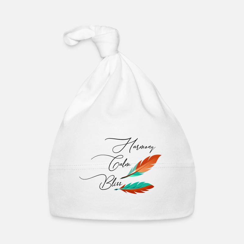 Calm Power Feathers Organic Baby Cap