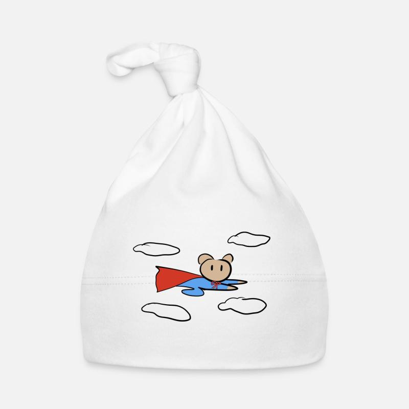 Hero Symbol Fly Bear Animal Organic Baby Cap