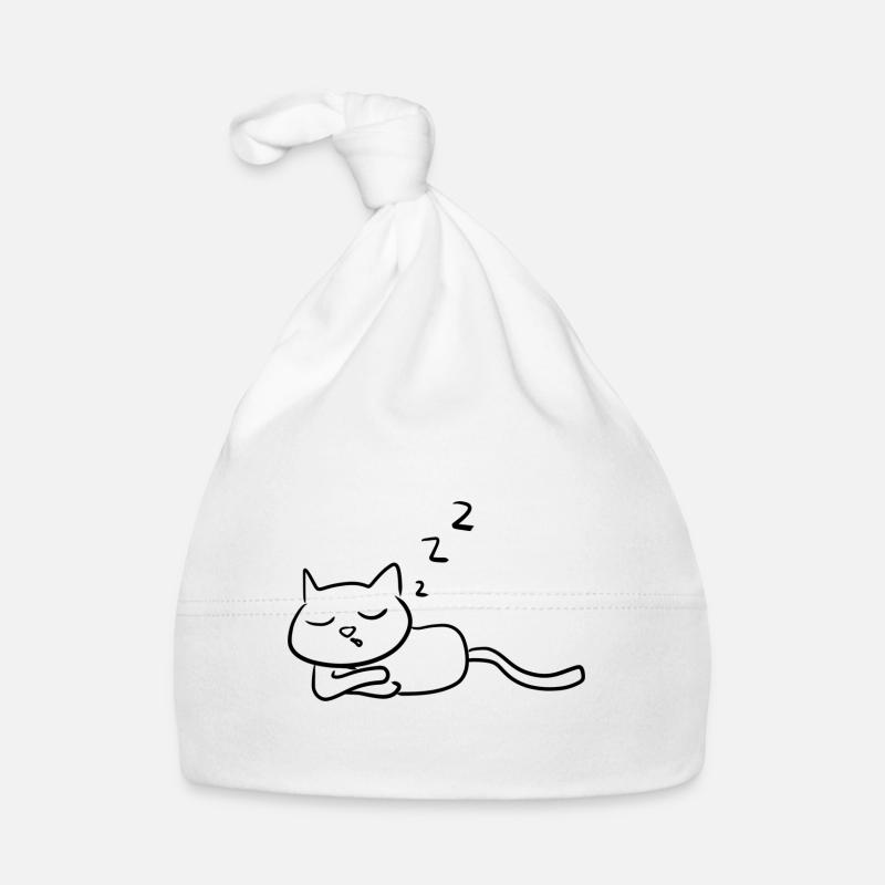 sleeping cat sleeping symbol animal Organic Baby Cap