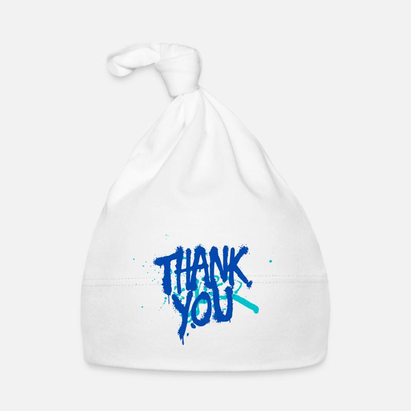 Thank you! Graffiti - Bonnet bio Bébé - blanc
