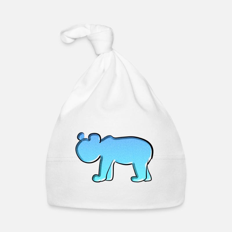 Tier Symbol Blau Bär Baby Bio-Mütze