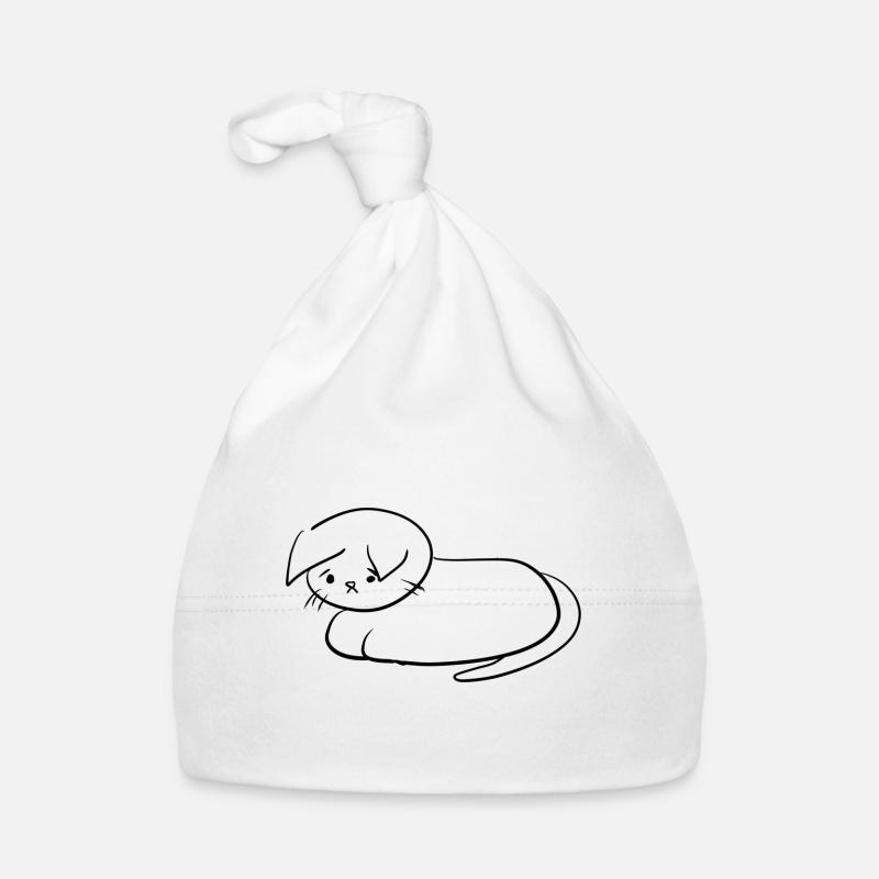 symbole d’animal chat triste Bonnet bio Bébé