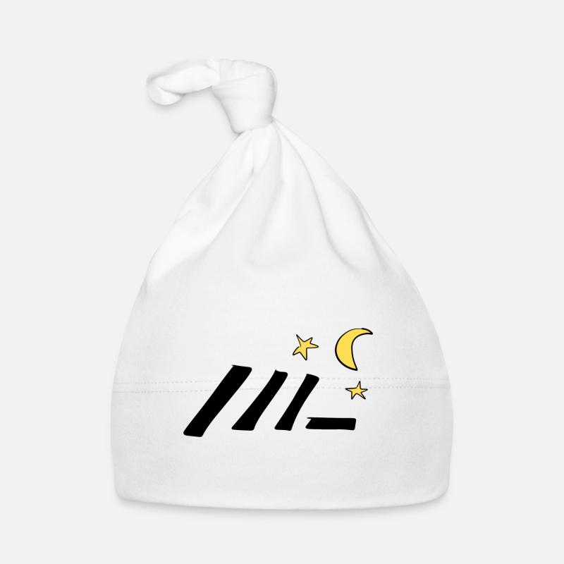symbole étoile lune lignes Bonnet bio Bébé