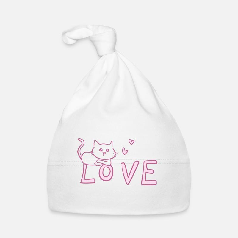 Cher symbole d’animal de chat Bonnet bio Bébé