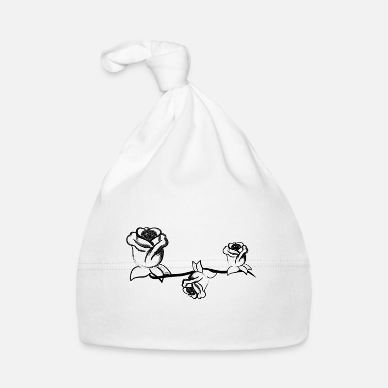 Three plants rose flower rose stroke Organic Baby Cap