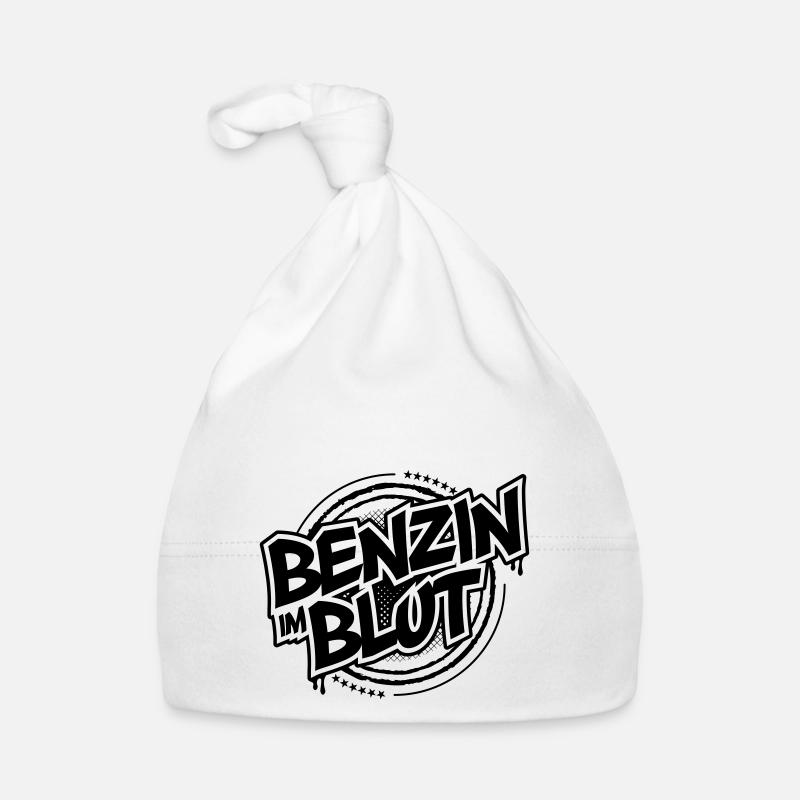 Benzin im Blut | Auto Tuning Geschenk Motiv Baby Bio-Mütze