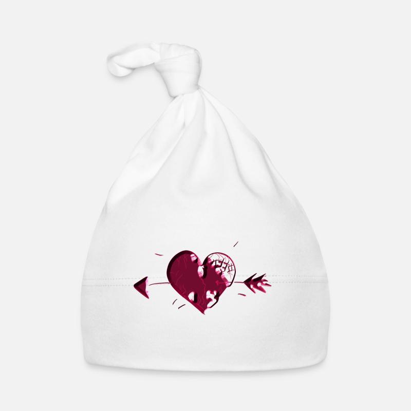 symbole du cœur cicatrices de flèche rose Bonnet bio Bébé