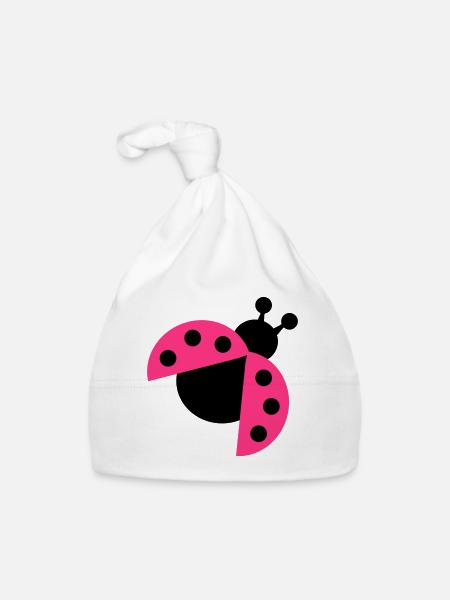 coccinelle - Bonnet bio Bébé - blanc - Devant