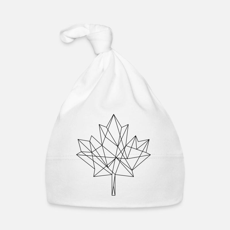 Feuilles d’érable - Bonnet bio Bébé - blanc