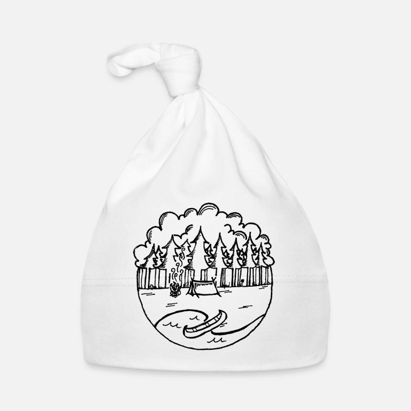 Forêt, Tente, Canoë & Feu de camp Bonnet bio Bébé