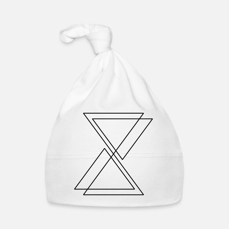 Time Runs Hourglass Abstract Rectangles Organic Baby Cap