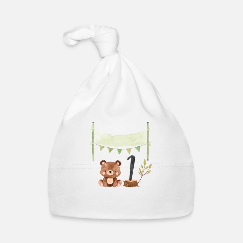 1 an bébé ours Bonnet bio Bébé