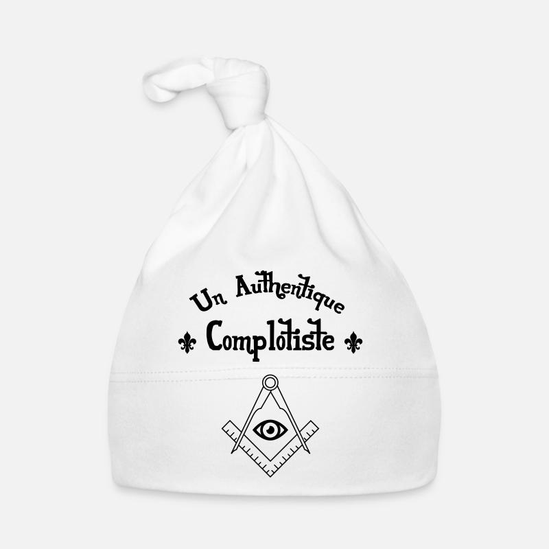 Un Authentique Complotiste - Bonnet bio Bébé - blanc