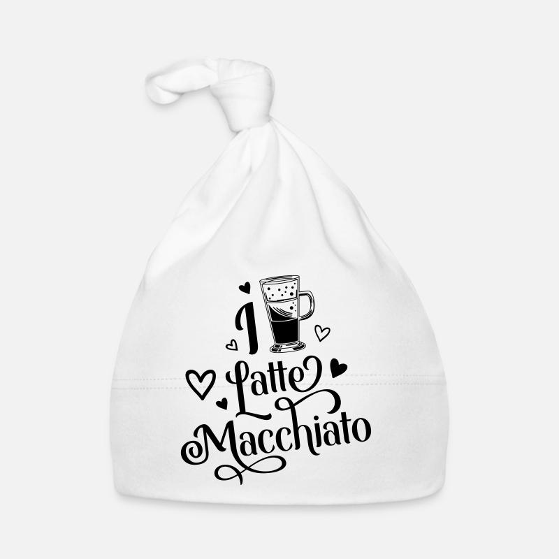 Ich Liebe Latte Macchiato Kaffee Baby Bio-Mütze
