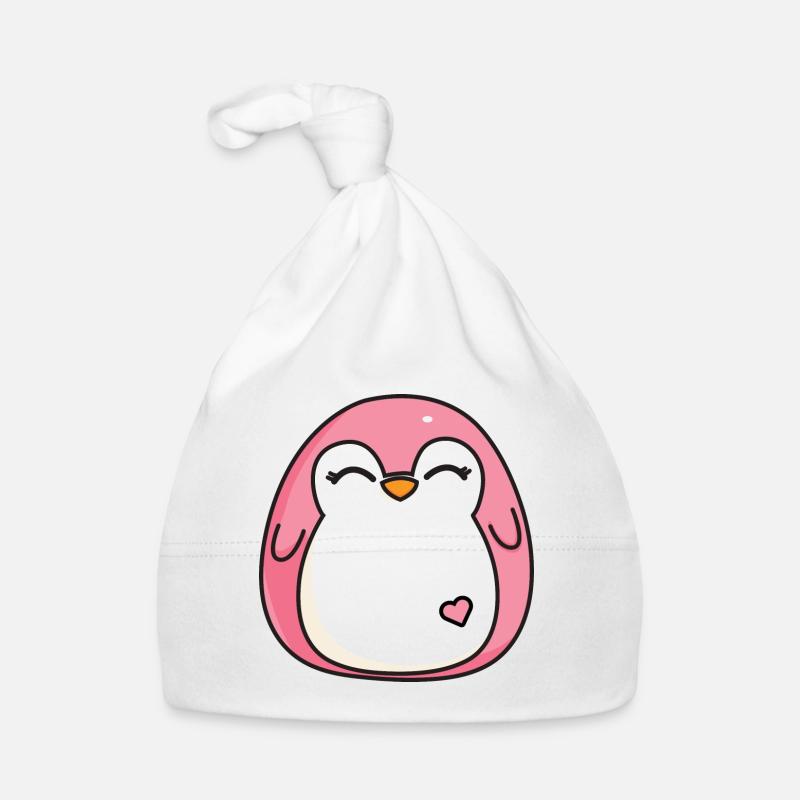 Rosa Pinguine Süß Komisch Baby Bio-Mütze
