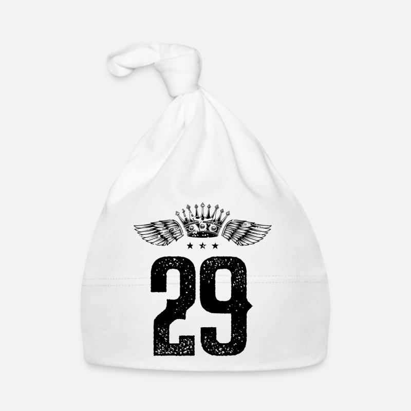 29 Zahl Krone Baby Bio-Mütze