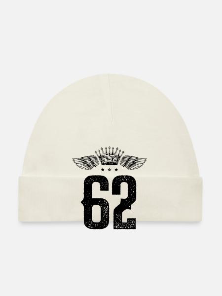 62 Couronne numérique - Bonnet bio Bébé - blanc - Devant