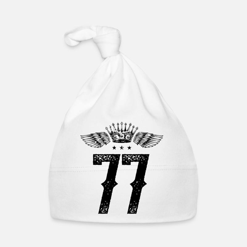 77 Zahl Krone Baby Bio-Mütze