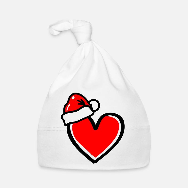 Heart Christmas Xmas Organic Baby Cap