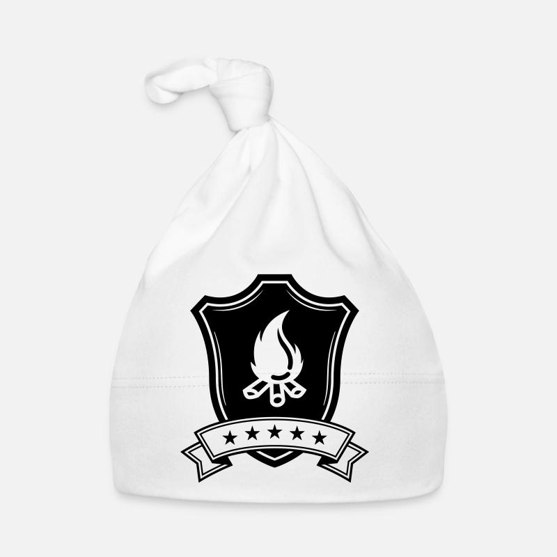 Lagerfeuer Wappen Baby Bio-Mütze
