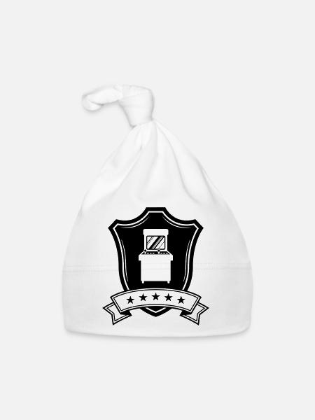 Arcade Retro Gamer Crest - Organic Baby Cap - white - Front