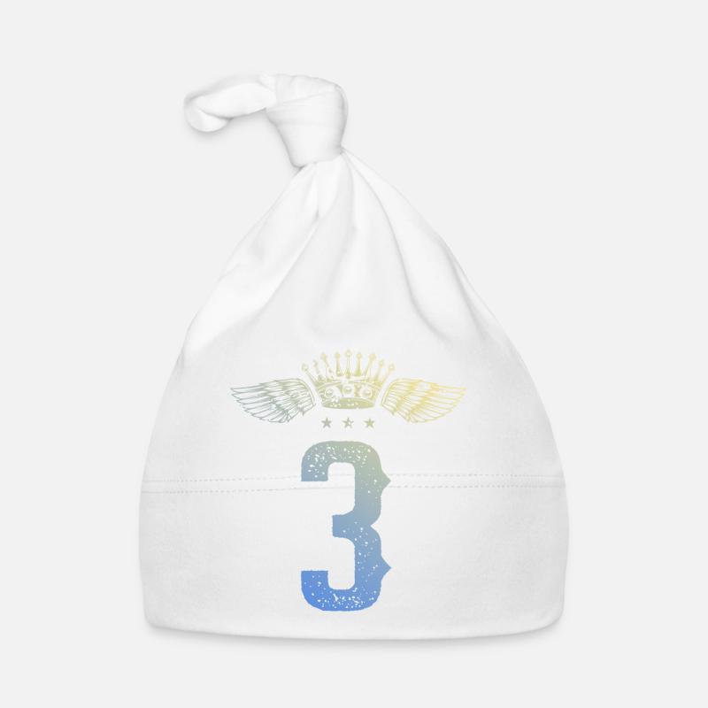 3 Number crown Organic Baby Cap