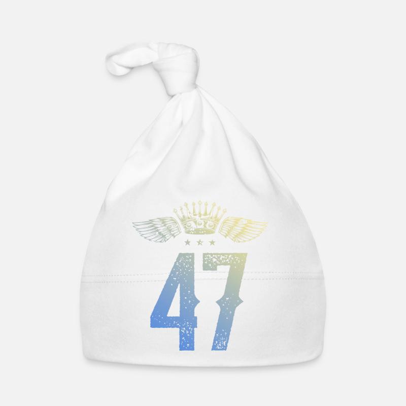 47 Zahl Krone Baby Bio-Mütze