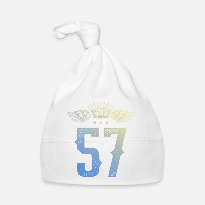 57 Number crown Organic Baby Cap