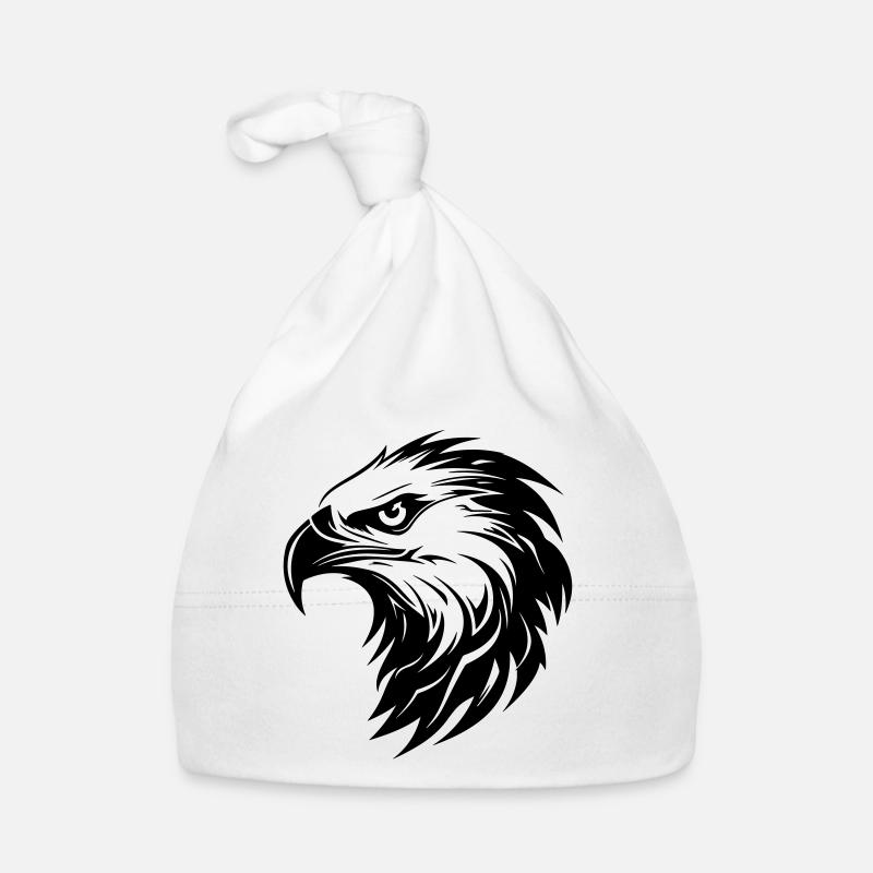 Adler Kopf Greifvogel Silhouette Baby Bio-Mütze