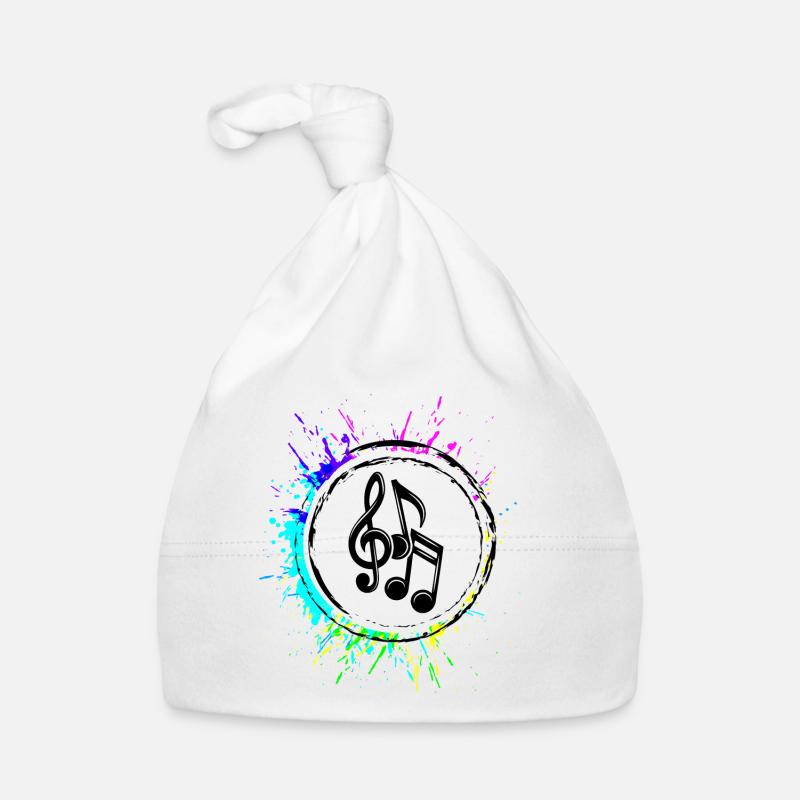 Musiknoten zeichen Baby Bio-Mütze